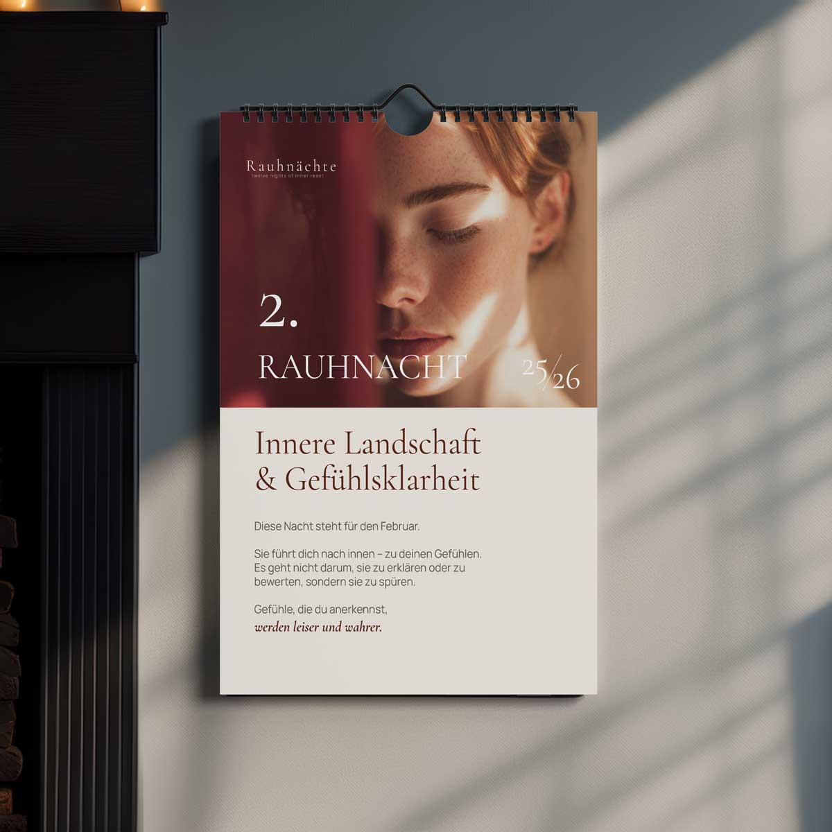 Rauhnächte Kalender 2025 A4 – 12 Nächte Ritual Kalender mit Wire-O-Bindung | Modern & minimalistisch – Bild 4